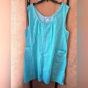 NWOT Womem's Athony Richard Amerimark Teal White Polka Dot Mumu Size 4X